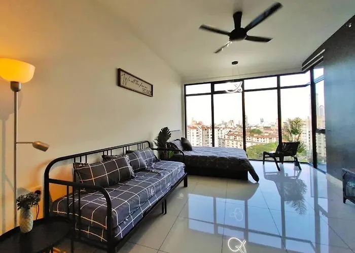 New Georgetown Stylist 2Br Homestay For 10Pax 无敌美景两房民宿 Beacon Executive Suite